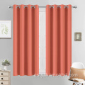 Cortinas opacas coral 54 pulgadas de largo